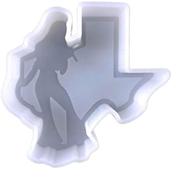 מדינת טקסס עם זמרת סיליקון עובש | גודל 5 רחב x 4.7 אורך | מדינת טקסס קטנה עם עיצוב זינגר לטריות, סבון,